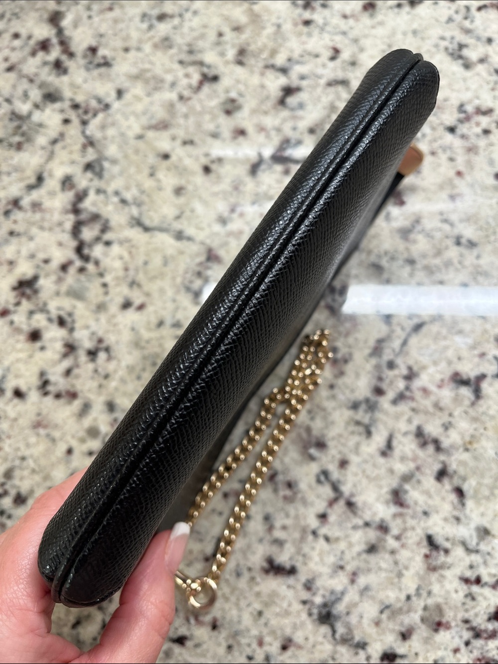 Coach Black Leather Large Zip Wristlet Clutch NWOT - Picture 8 of 11